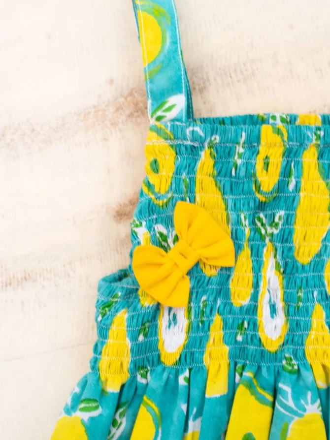 Pear Organic Cotton Block Printed Romper