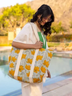 Pick Me Up Hand Block Printed Tote Bag
