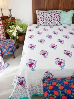 Pinar Block Printed Cotton Bedsheet