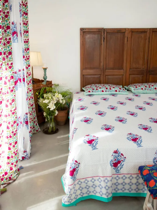 Pinar Block Printed Cotton Bedsheet