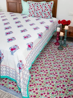 Pinar Block Printed Cotton Bedsheet