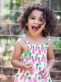 Pineapple Crush Organic Cotton Block Printed Romper