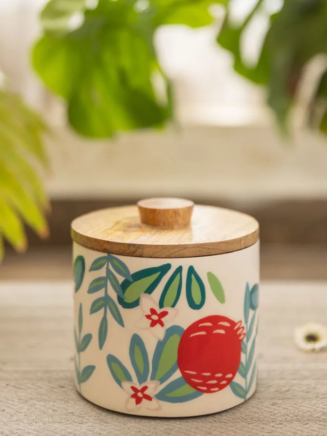 Pinjore Wooden Jar