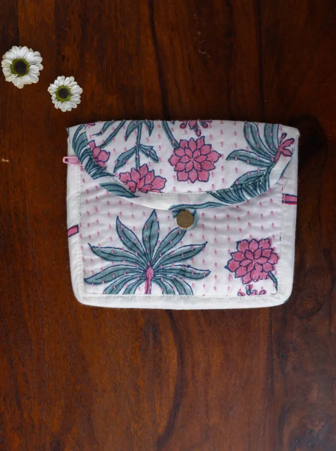 Pink Garden Cotton Wallet