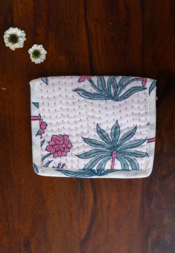Pink Garden Cotton Wallet