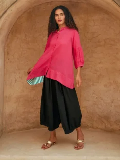 Pink Modal Smocking Top