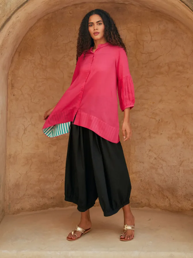 Pink Modal Smocking Top
