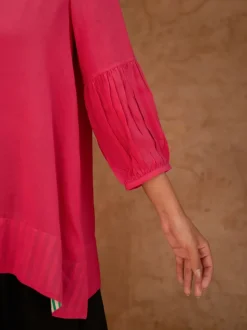 Pink Modal Smocking Top