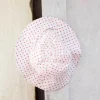 Pink Polka Block Printed Cotton Hat