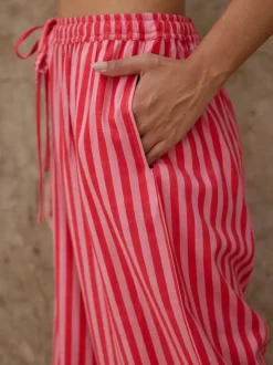 Pink Stripes Palazzo Pants