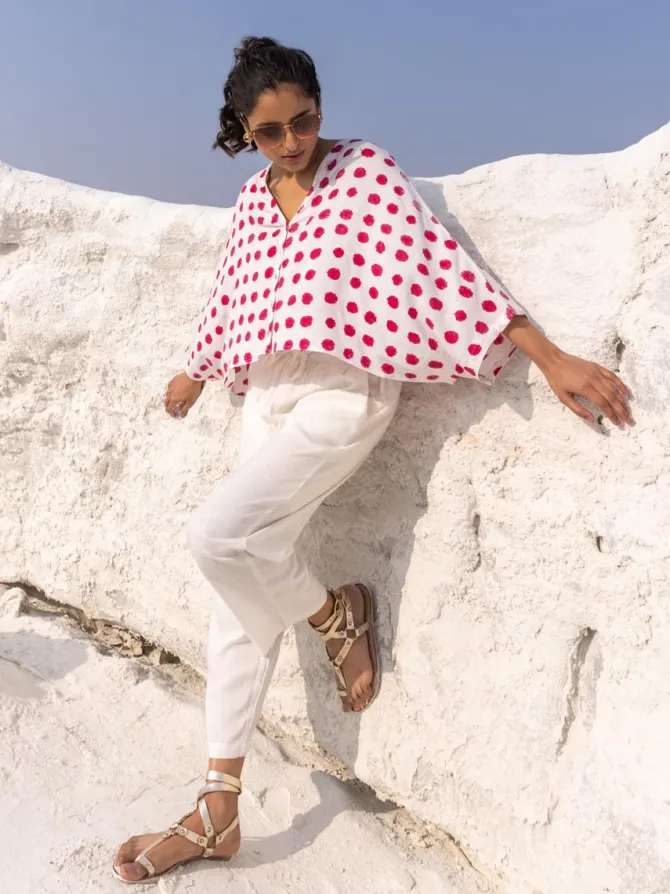 Polka Polka Poncho Shirt Top
