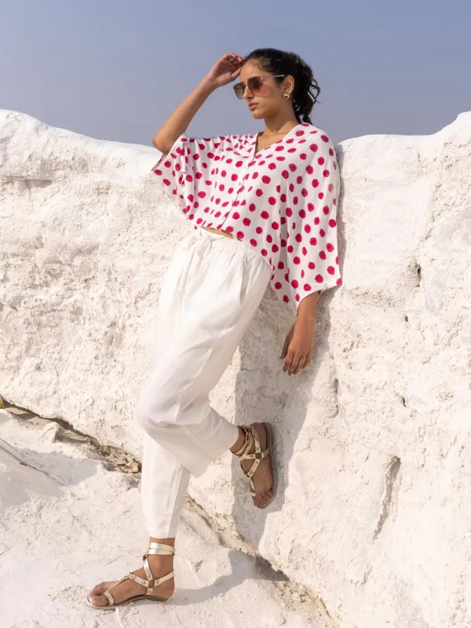 Polka Polka Poncho Shirt Top