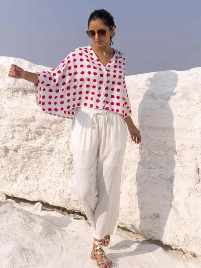 Polka Polka Poncho Shirt Top