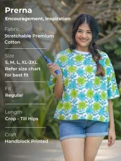 Prerna Hand Block Printed T-shirt