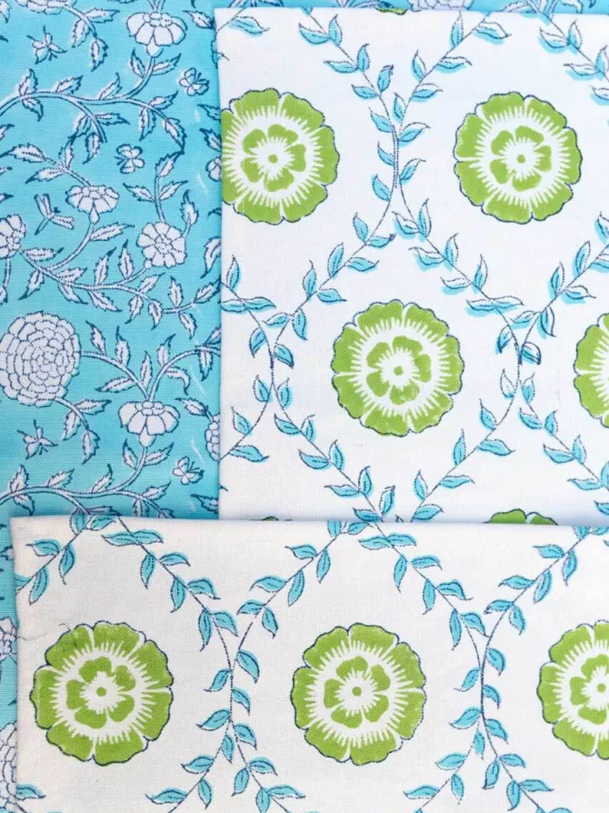 Primrose Block Printed Cotton Table Mats