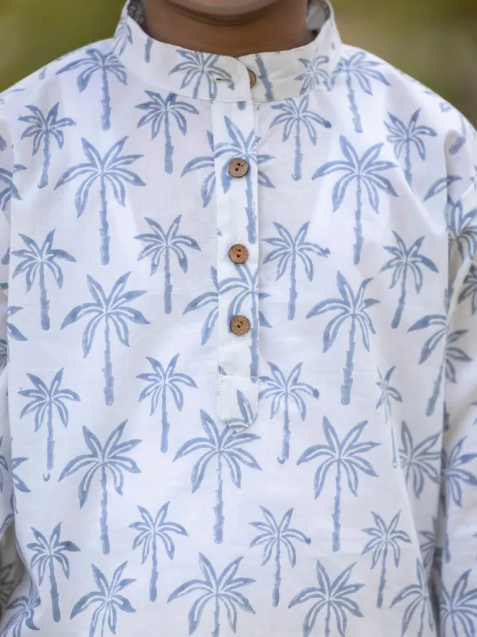 Prithvi Organic Cotton Hand Printed Long Kurta
