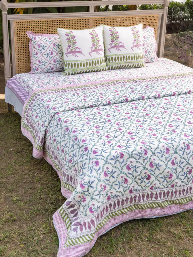 Raat Ki Raani Block Printed Cotton Quilt