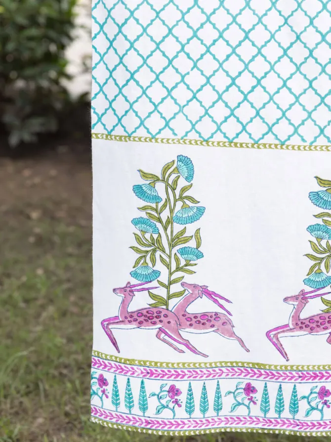 Rangotsav Hand Block Printed Cotton Curtain