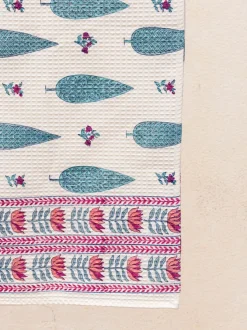 RimJhim Block Printed Cotton Bath Towel