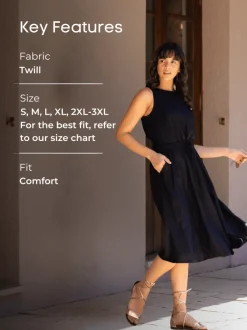 Rita Black Sleeveless Dress