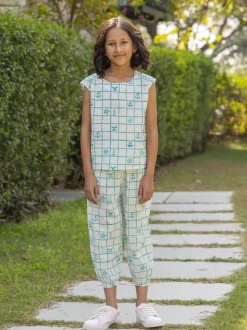 Sail Away Organic Cotton Block Printed Co-ord Set