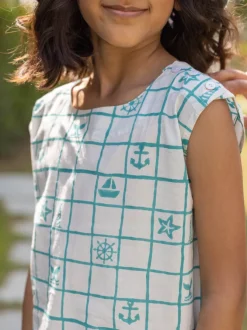 Sail Away Organic Cotton Block Printed Co-ord Set