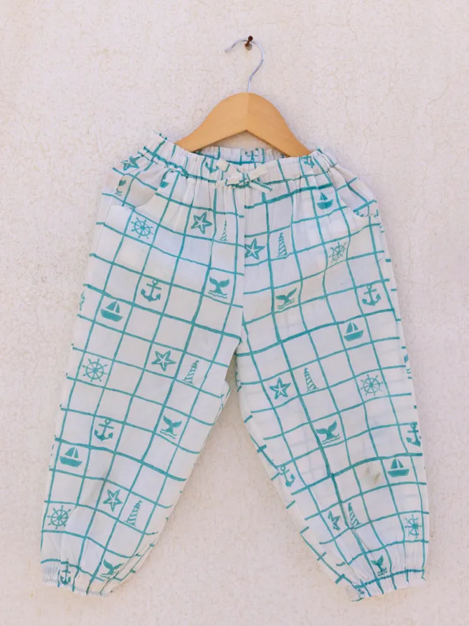 Sail Away Organic Cotton Block Printed Co-ord Set