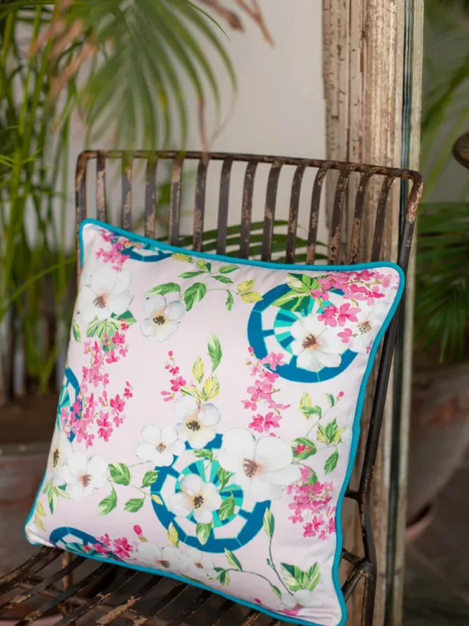 Sakura Cotton Cushion Cover - 16 Inch