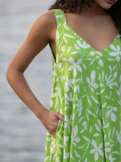 Sakura Sleeveless Twill Dress