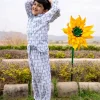 Seahorse Block Printed Cotton Top & Pyjama Set