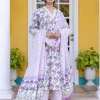 Set of 3 - Aarohi Cotton Kurta, Palazzo and Dupatta