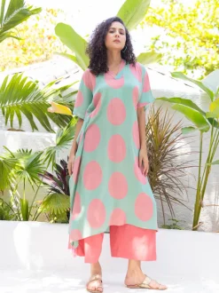 Set of 2 - Abigail Kaftan Kurta and Palazzo Pants