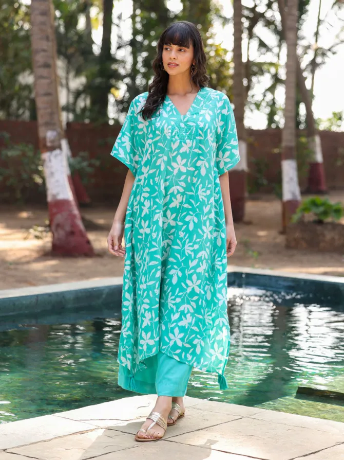 Set of 2 - Ayame Kaftan Kurta and Palazzo Set