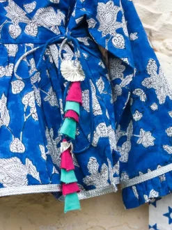 Set of 2 - Bahaar Block Printed Cotton Angrakha Dhoti