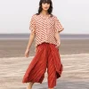 Set of 2 - Bandagi Modal Shirt Top & Wraparound Pants