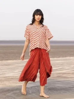 Set of 2 - Bandagi Modal Shirt Top & Wraparound Pants
