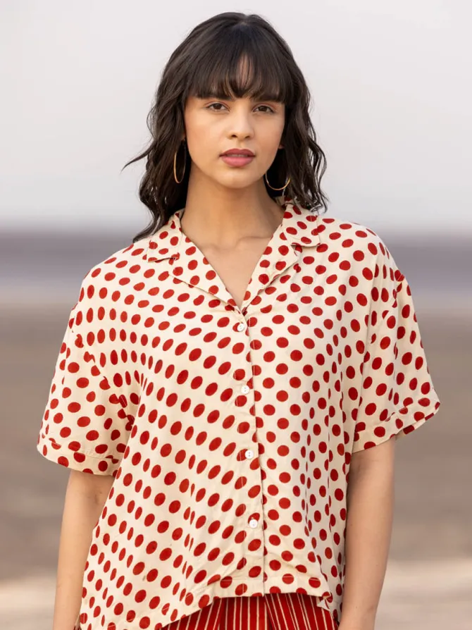 Set of 2 - Bandagi Modal Shirt Top & Wraparound Pants