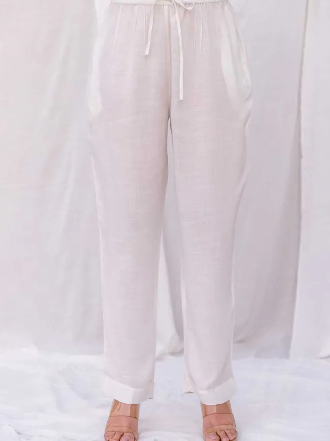 Set of 2 - Breeze Dabu Indigo Shirt Dress and Pants