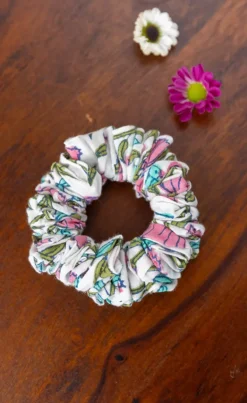 Set of 2 - Dilbar Pine Cotton Scrunchie