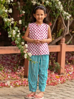 Set of 2 - Ella Organic Cotton Printed Top and Pants