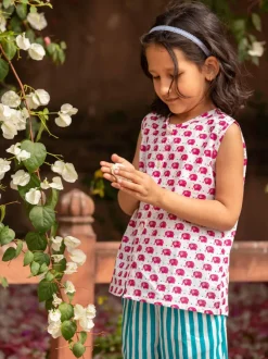 Set of 2 - Ella Organic Cotton Printed Top and Pants