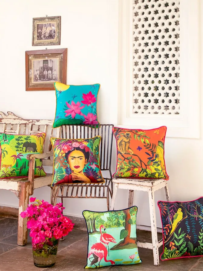 Set of 6 - Garden of Eden Cotton Cushion Covers