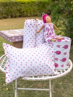 Set of 6 - Giggles Hand Block Printed Bedding Set with Gift Box
