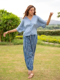 Set of 2 - Grey Matter Modal Short Top & Lantern Pants Set