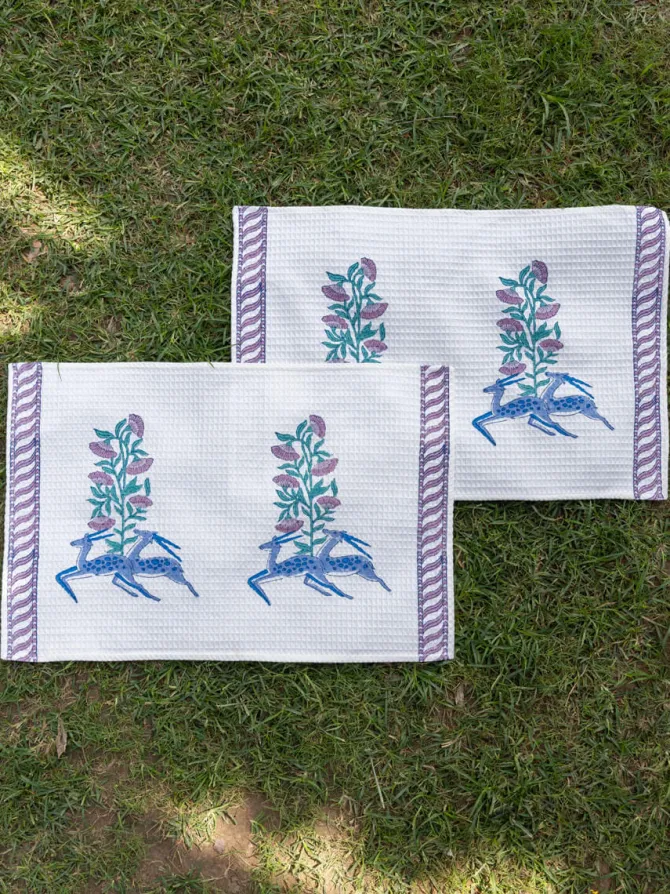 Set of 6 - Harini Block Printed Bath Set