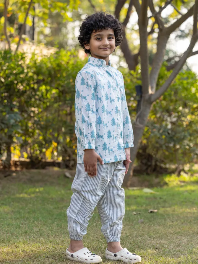 Set of 2 - Hermey Organic Cotton Shirt & Pant Set