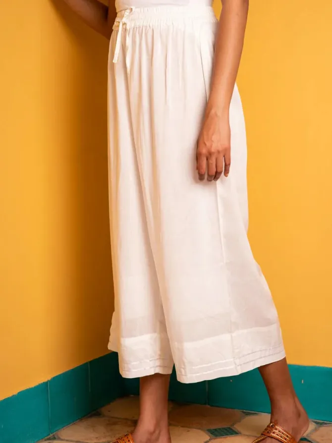 Set of 2 - Iris Blue Polka Kaftan and Palazzo Pants