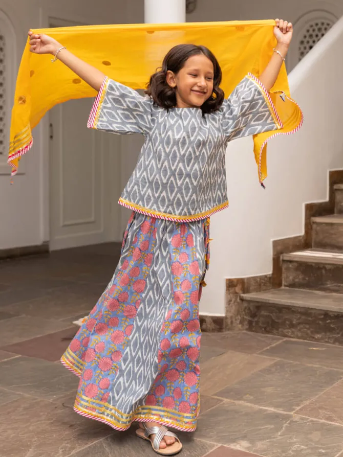 Set of 3 - Janki Kalidar Lehenga Set
