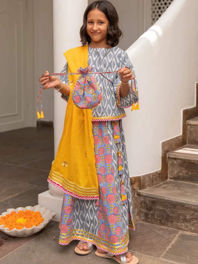 Set of 3 - Janki Kalidar Lehenga Set