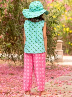 Set of 2 - Jill Organic Cotton Block Printed Top & Pants Set